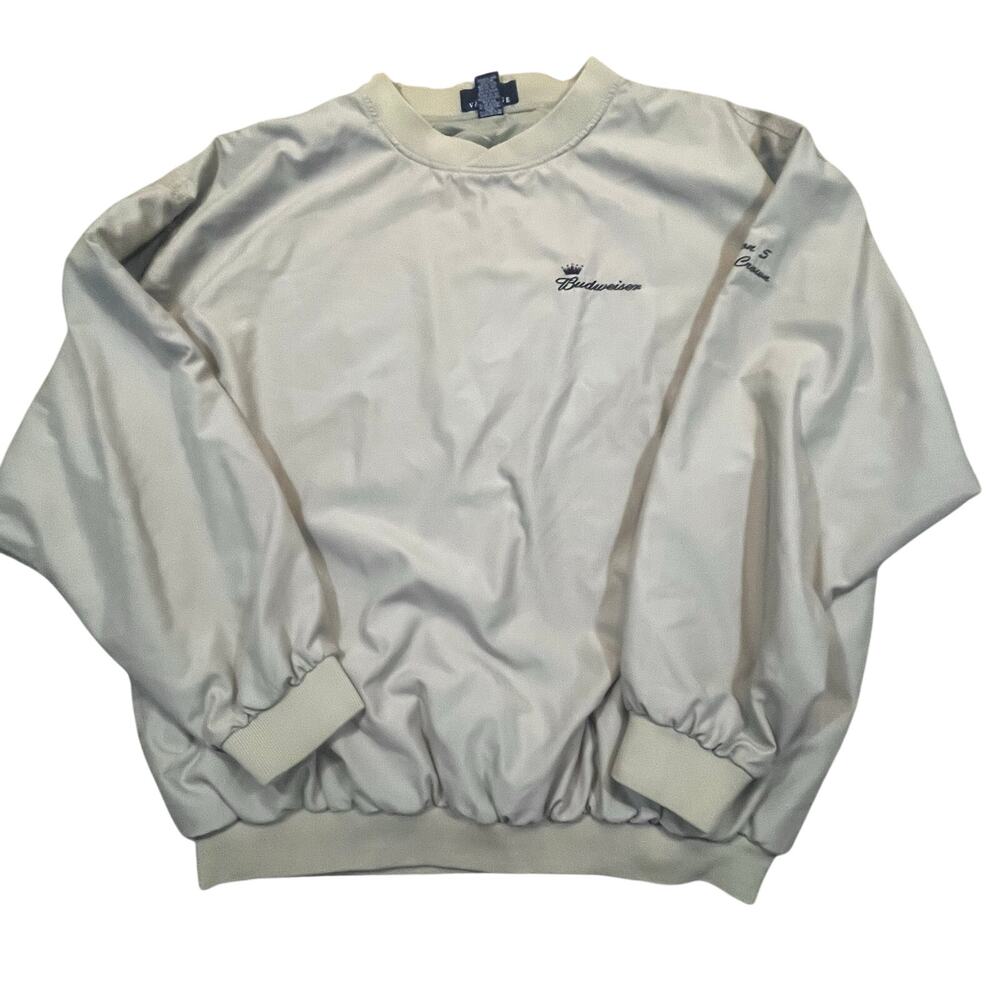Vintage Budweiser 2XL Triple Crown Region 5‎ Pullover Windbreaker Jacket Beer